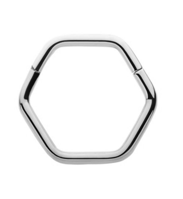 Hex Titanium Hinged Segment Ring Fashion