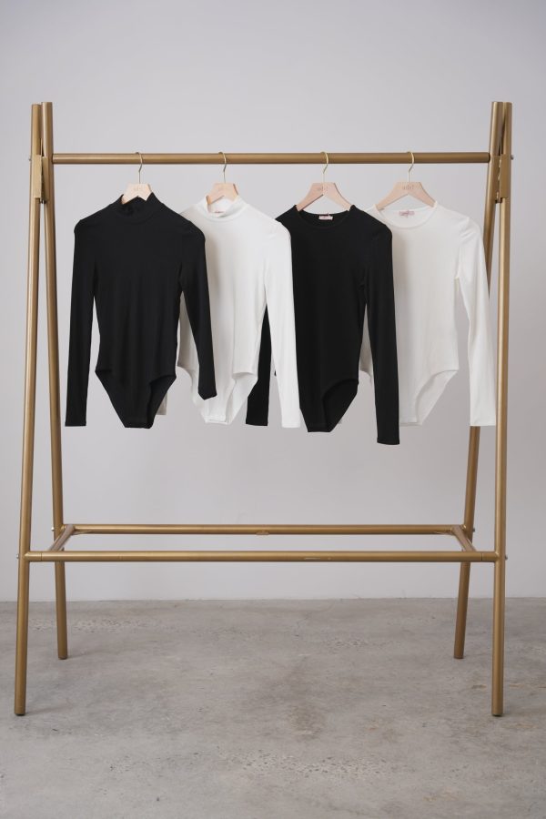 Soft Rib Mock Neck Bodysuit Hot on Sale