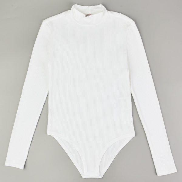 Soft Rib Mock Neck Bodysuit Hot on Sale - Image 4