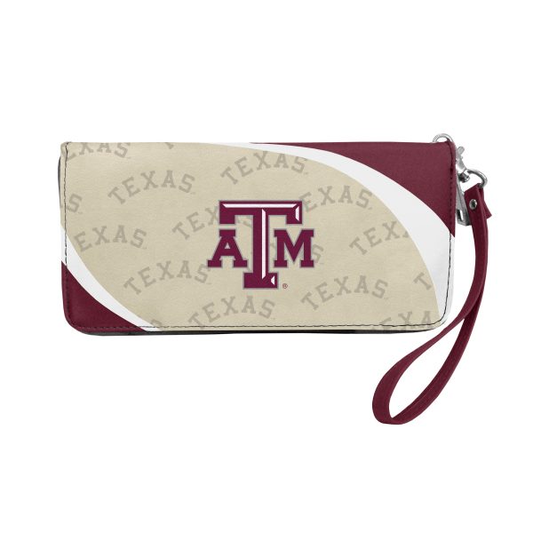 Texas A & M University Curve Zip Organizer Wallet Cheap